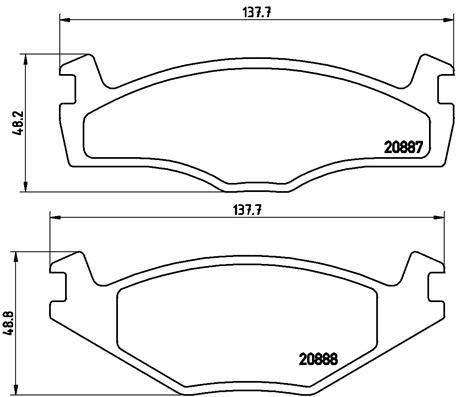

Колодки торм.пер. SEAT Cordoba/Ibiza/Toledo, VW Caddy/Golf/Jetta/Passat/Santana/Sci BREMBO