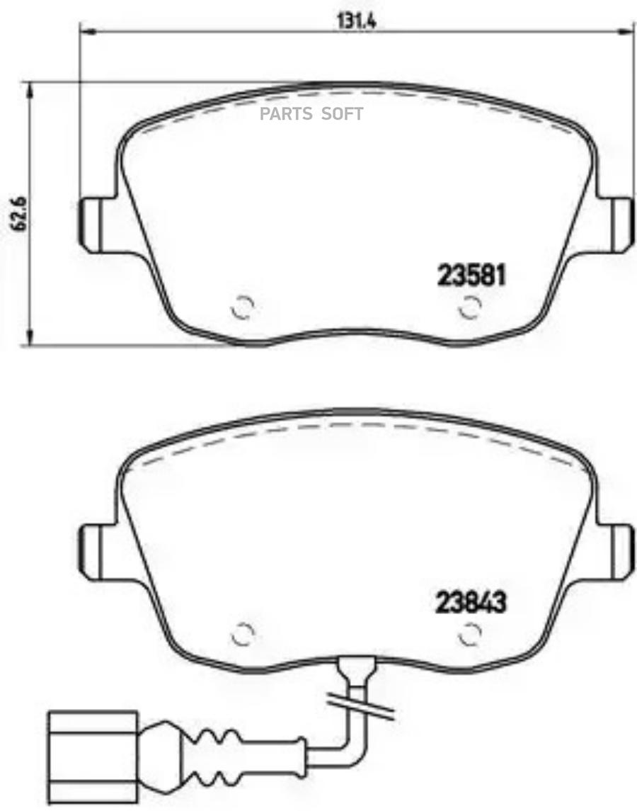 

Колодки торм.пер./дат. SEAT Cordoba 1,2-2,0/TDI/16V 09/02->/Ibiza IV 1,2-2,0/TDI/16 BREMBO