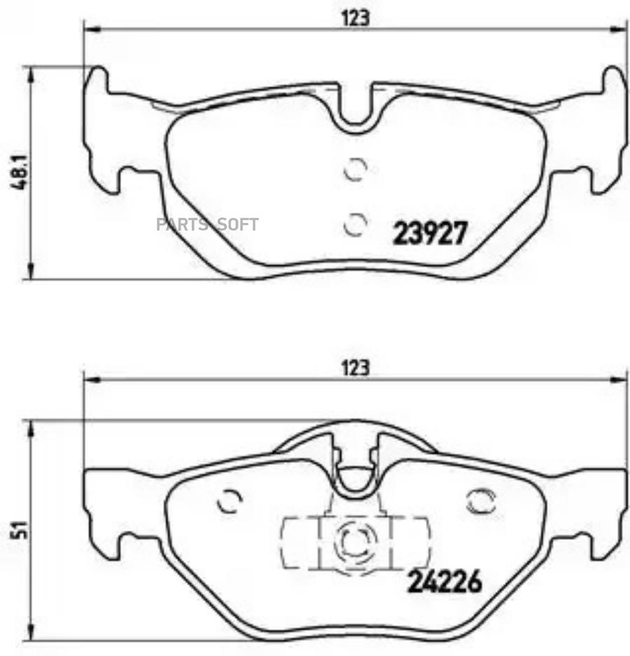 

Колодки торм.зад. BMW 1 (E81, E87) 116d Kw 85 03/09 - > R / BMW 1 (E81, E87) 116i K BREMBO