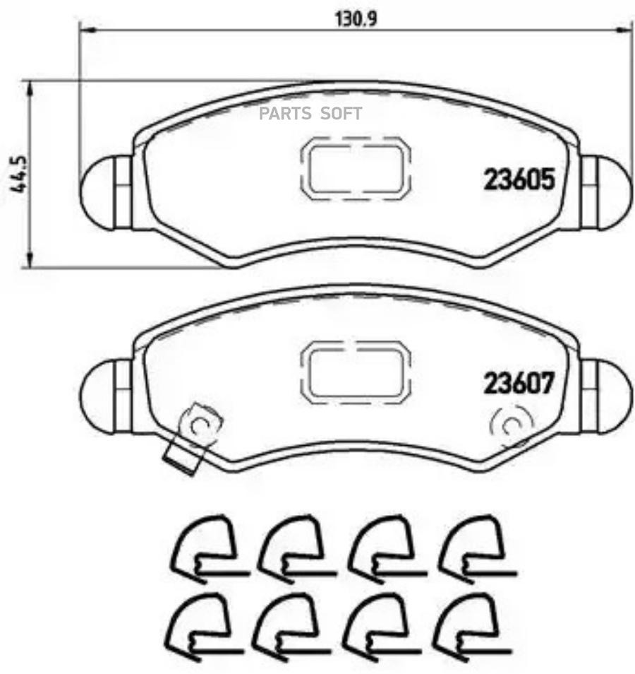 

Колодки торм.пер. OPEL Agila 1.0/1.2/1.3CDTI 09/00->, SUZUKI Wagon R+ 1.3/DDiS 05/0 BREMBO