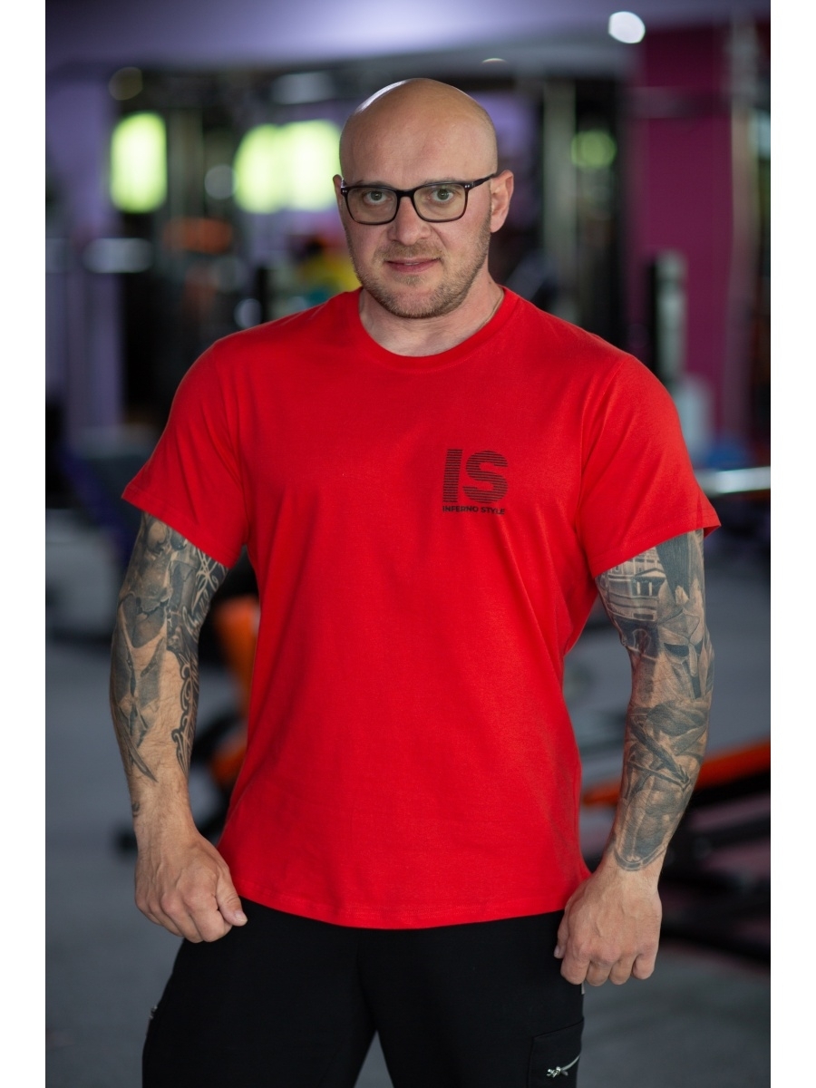 

Футболка мужская INFERNO style Ф-001-004 красная 2XL, Красный, Ф-001-004