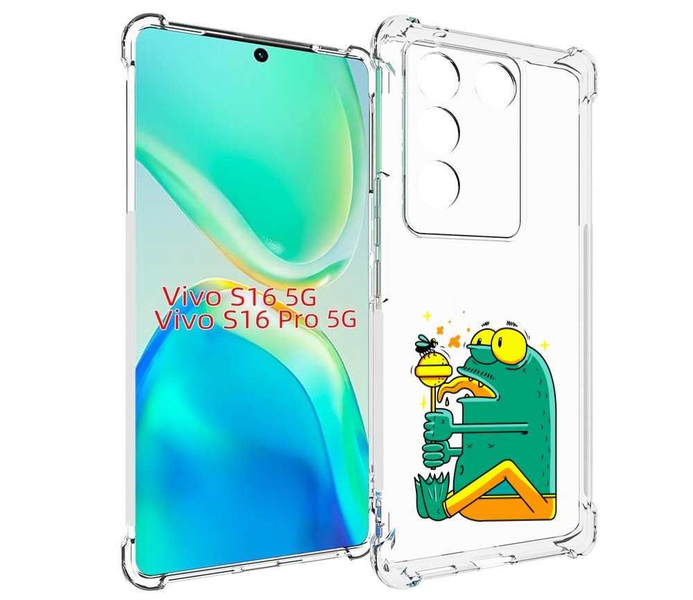 

Чехол MyPads Зеленая лягушка с чупа чупсом для Vivo S16 5G / S16 Pro 5G / V27 / V27 Pro, Tocco