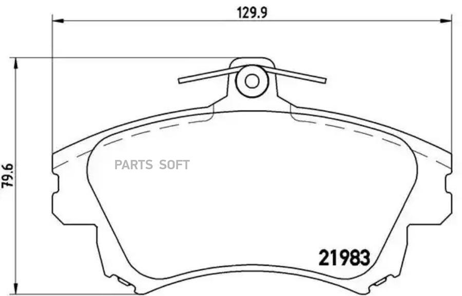 

Колодки торм.пер. VOLVO S40/V40 1.6i-1.9Di 97-03 BREMBO
