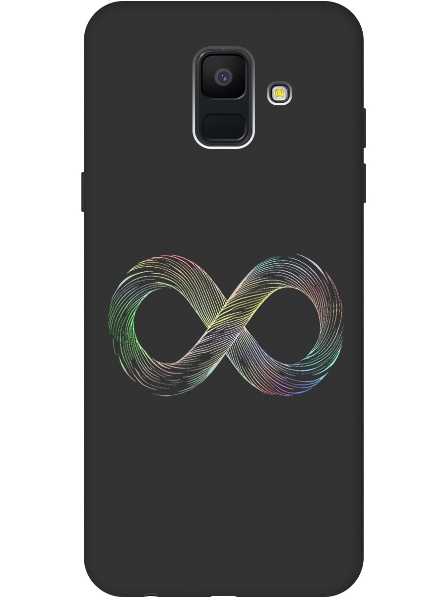 

Силиконовый чехол на Samsung Galaxy A6 (2018) с принтом матовый черный 846174, Черный;серебристый, 717872061