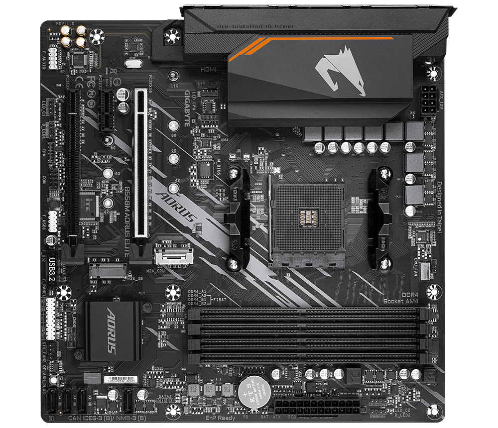 фото Материнская плата gigabyte b550m aorus elite