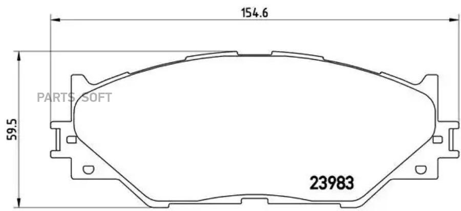 

Колодки торм.пер. LEXUS IS220D, IS250 BREMBO