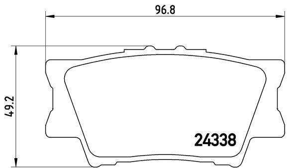 

BREMBO Колодки торм.зад. TOYOTA Rav-4 III 2.0/2.2D 03/06->