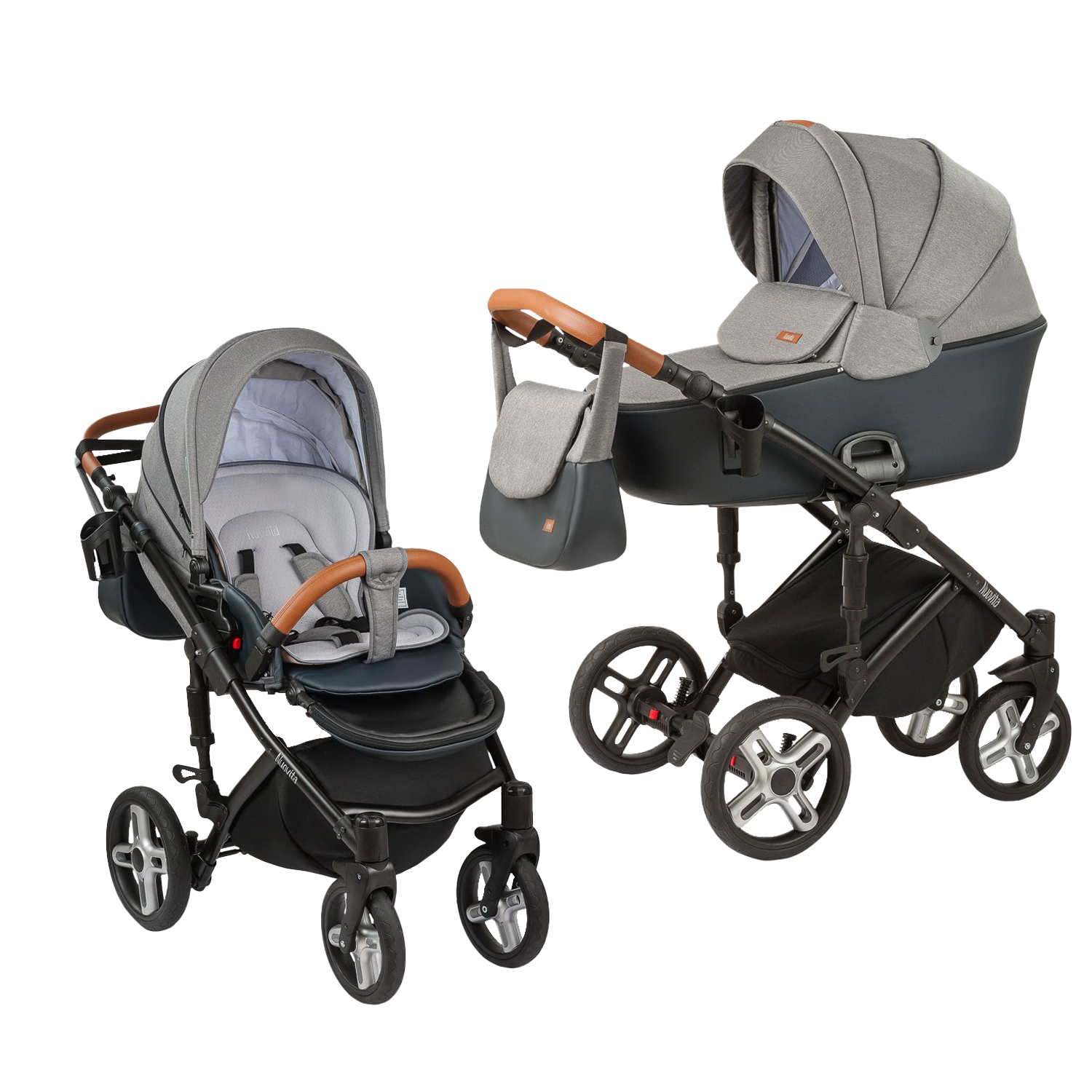 

Детская коляска Nuovita Carro Sport 2 в 1 (Grigio nero/Серо-черный), Carro Sport