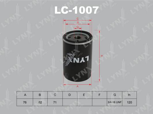 

LC-1007 фильтр масляный Audi 80/100, VW