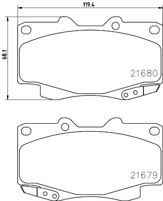 

Тормозные колодки NISSHINBO передние np1075