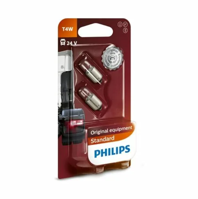 

Лампа Philips Галогеновая T4W Ba9S 4W Philips 13929B2