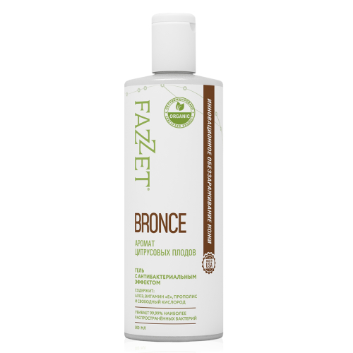 фото Антисептический гель fazzet bronce organic, 500 мл