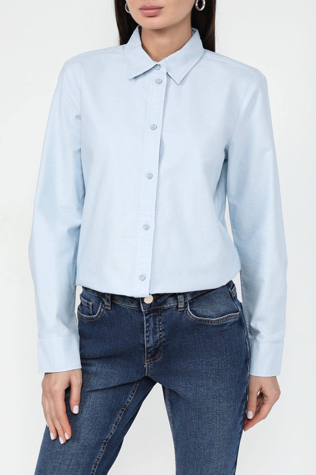 

Рубашка женская Esprit Casual 014EE1F307 голубая XS, Голубой, 014EE1F307