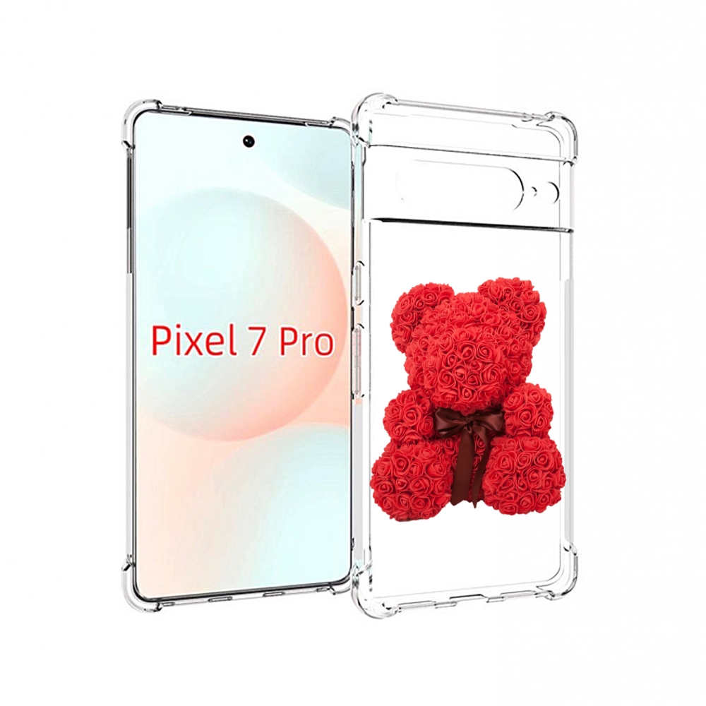 

Чехол Mypads Мишка-Из-Розочек Для Google Pixel 7 Pro, Прозрачный, Tocco