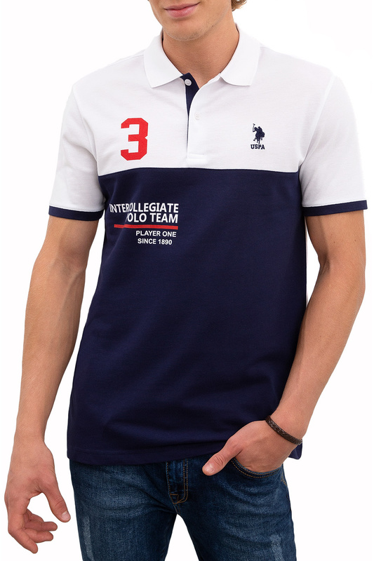 

Футболка-поло мужская G081GL0110T-SANDRE U.S. POLO Assn. синяя M, G081GL0110T-SANDRE