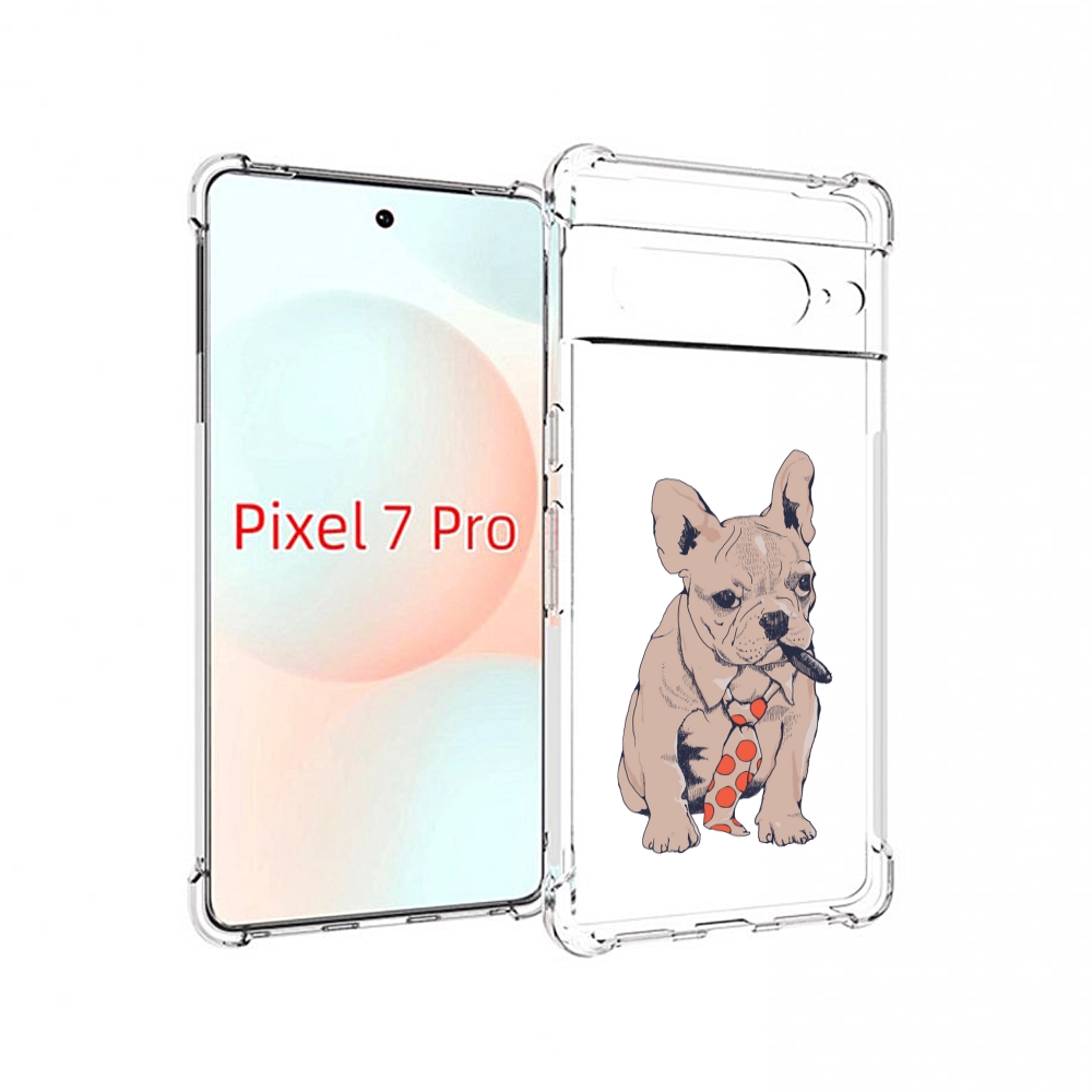 

Чехол Mypads Бульдог С Сигарой Для Google Pixel 7 Pro, Прозрачный, Tocco