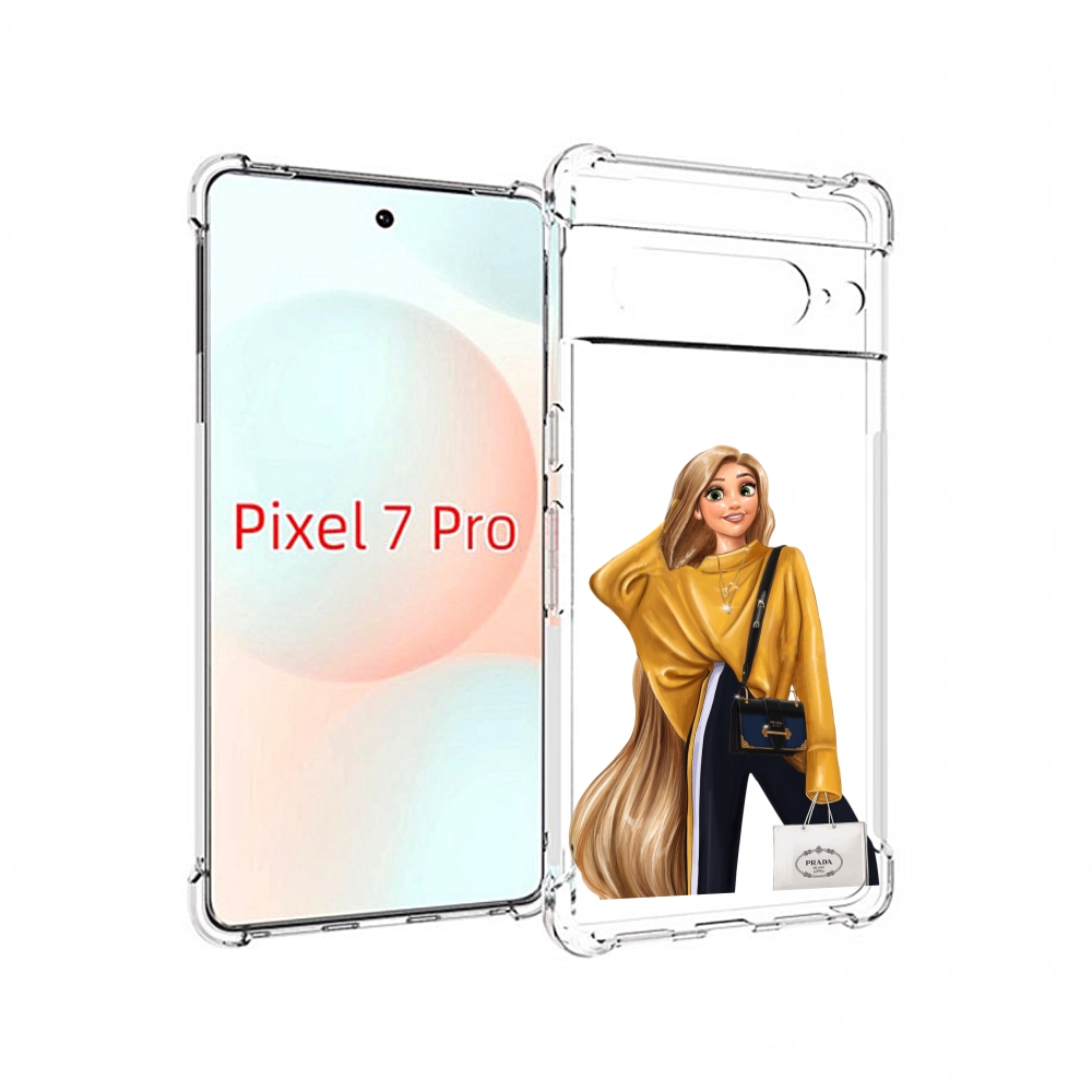 

Чехол Mypads Модная-Рапунсель Женский Для Google Pixel 7 Pro, Прозрачный, Tocco
