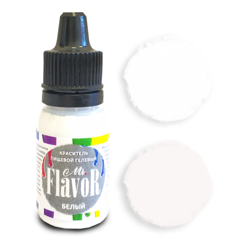 фото Краска белая гелевая mr.flavor, 10 гр. nobrand