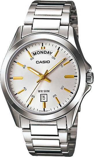 фото Наручные часы мужские casio mtp-1370d-7a2 серебристые