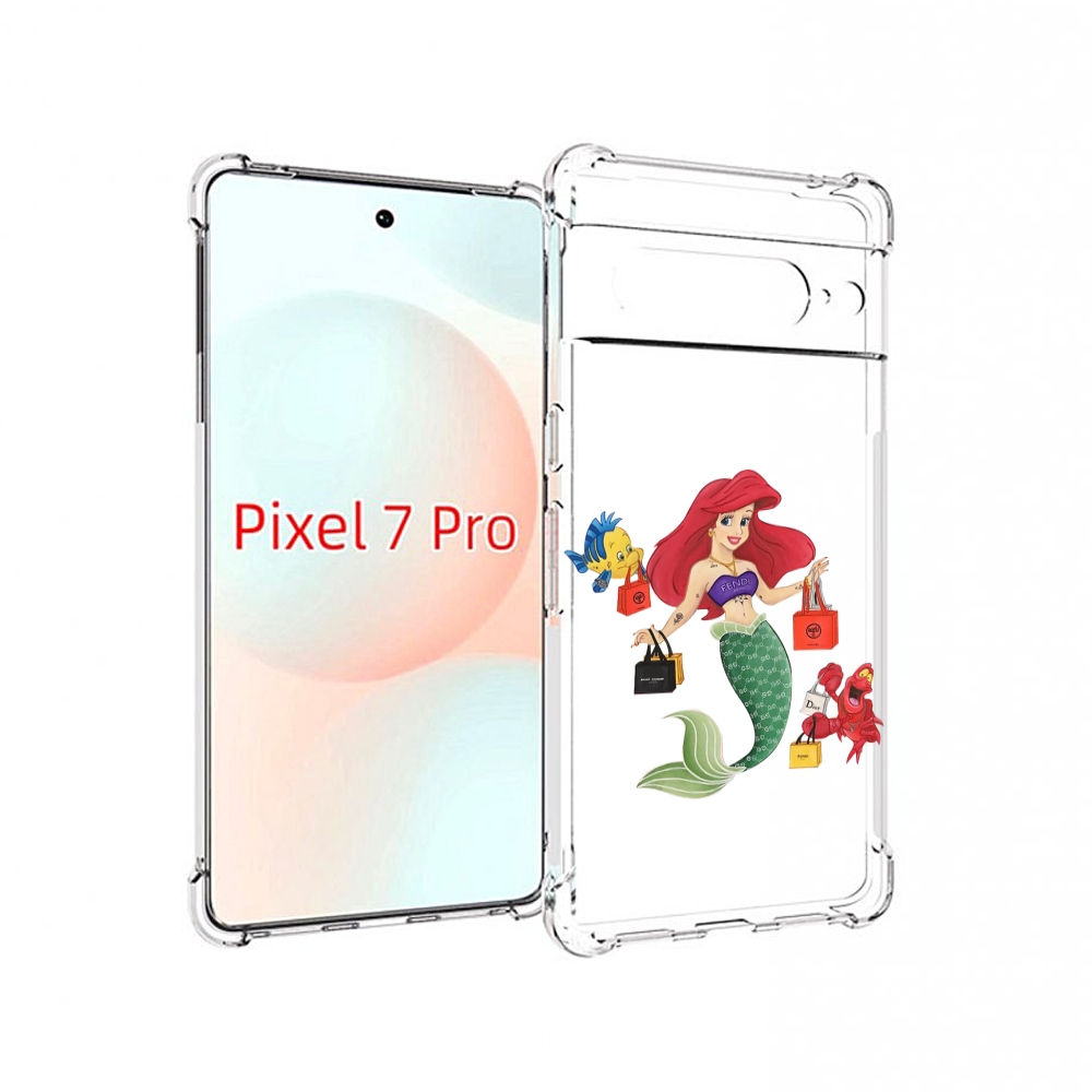 

Чехол Mypads Модная-Русалка Женский Для Google Pixel 7 Pro, Прозрачный, Tocco