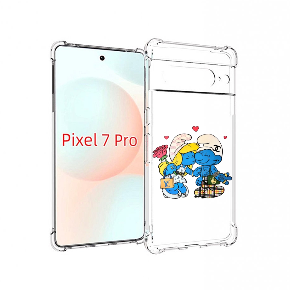 

Чехол Mypads Модные-Смурфики Для Google Pixel 7 Pro, Прозрачный, Tocco