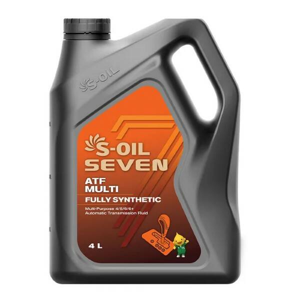 Трансмиссионное масло S-OIL 7 ATF MULTI 4/5/6 ступенчатые автоматы (4L), синтетика