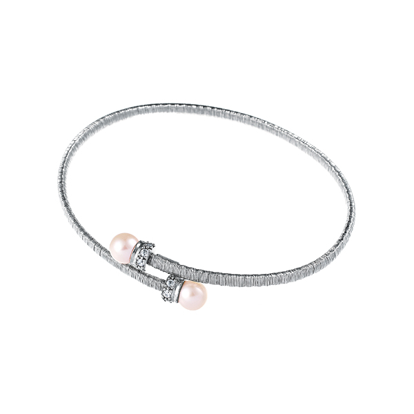 

Браслет из серебра с искусственным жемчугом/фианитом р.  Element47 187_105_WM_001_WG, 187_105_WM_001_WG