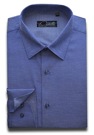 Рубашка мужская CASTELLO Lari 3 синяя 39/170-178