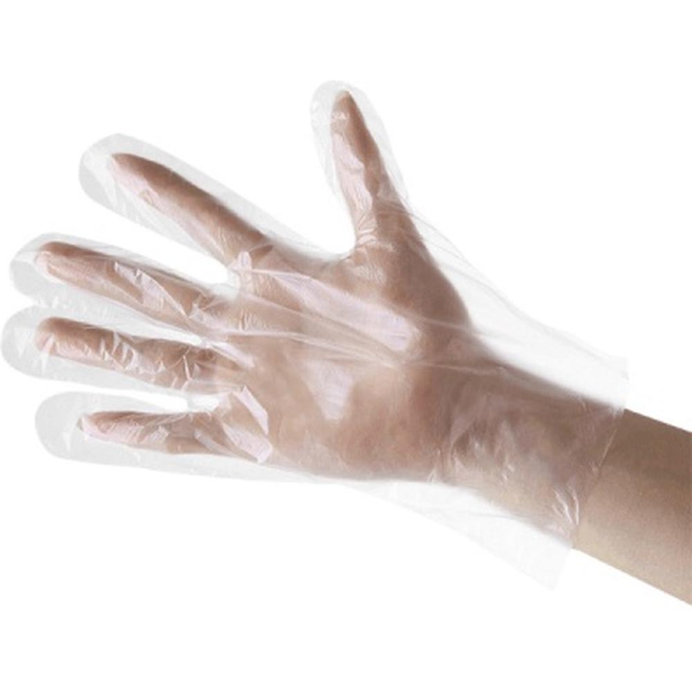 фото Перчатки premium полиэтиленовые белые, размер m (100 шт/упак) лейко