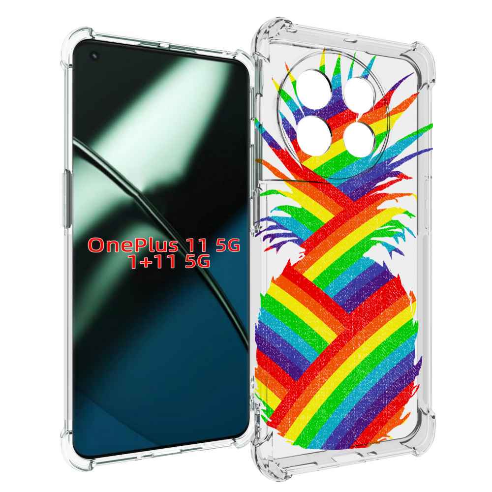 

Чехол MyPads радужный ананас для OnePlus 11, Прозрачный, Tocco