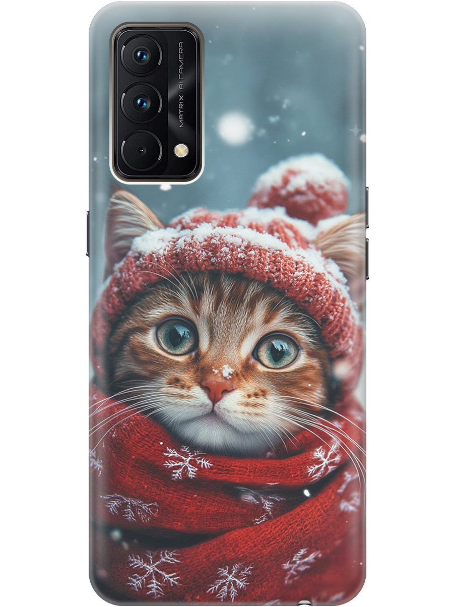 

Силиконовый чехол на Realme GT Master Edition с принтом "Котик и снегопад", Прозрачный;белый;желтый;красный;синий, 740190212