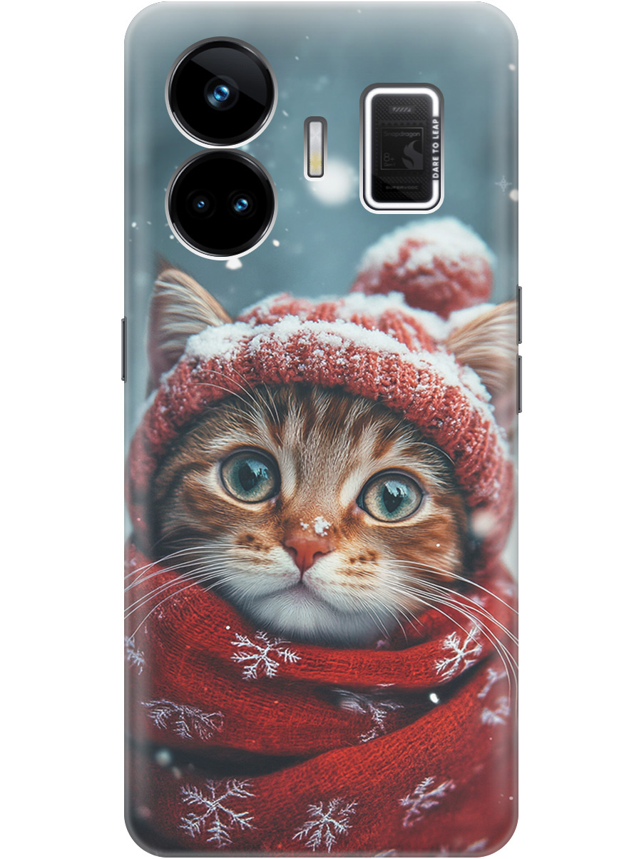 

Силиконовый чехол на Realme GT Neo 5 / GT3 с принтом "Котик и снегопад", Прозрачный;белый;желтый;красный;синий, 768742012