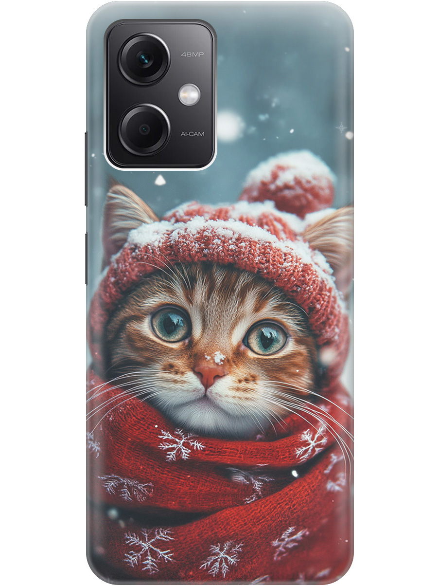 

Силиконовый чехол на Xiaomi Redmi Note 12 с принтом "Котик и снегопад", Прозрачный;белый;желтый;красный;синий, 762098312