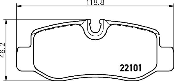 

Колодки торм.зад. MB V-Class Vito W447 1.6-2.1 14 BREMBO