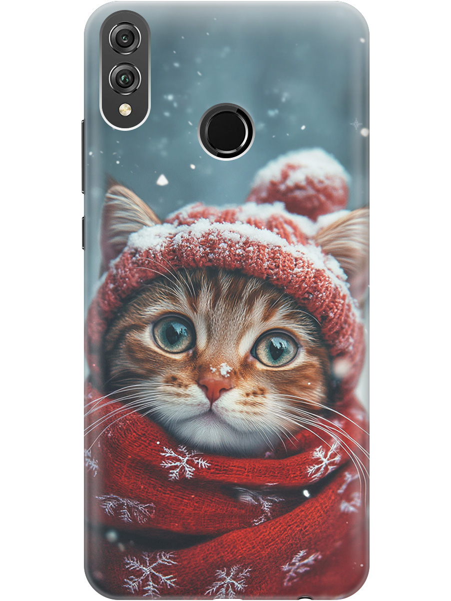 

Силиконовый чехол на Honor 8X с принтом "Котик и снегопад", Прозрачный;белый;желтый;красный;синий, 719355512