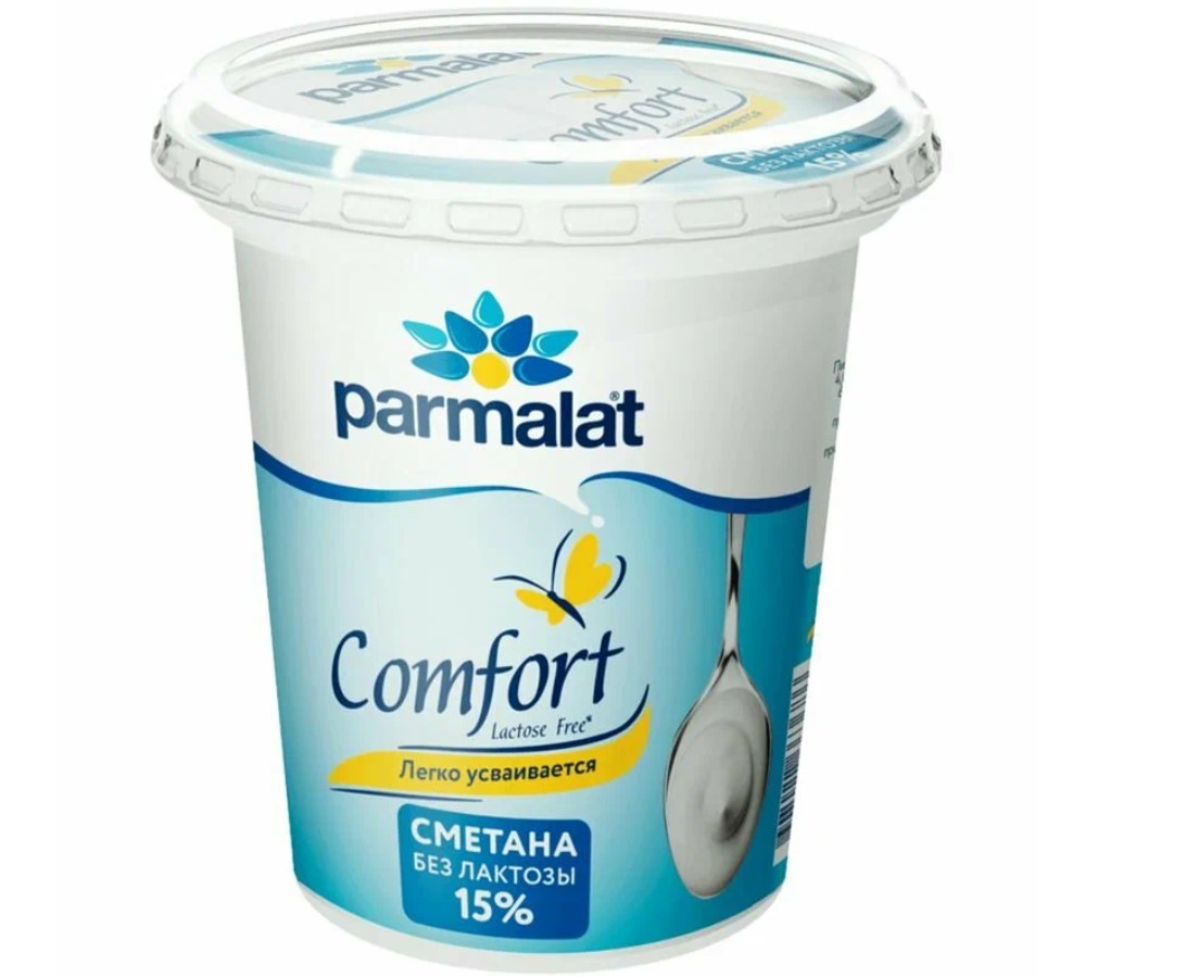 Сметана Parmalat Comfort безлактозная, 15%, 300 г