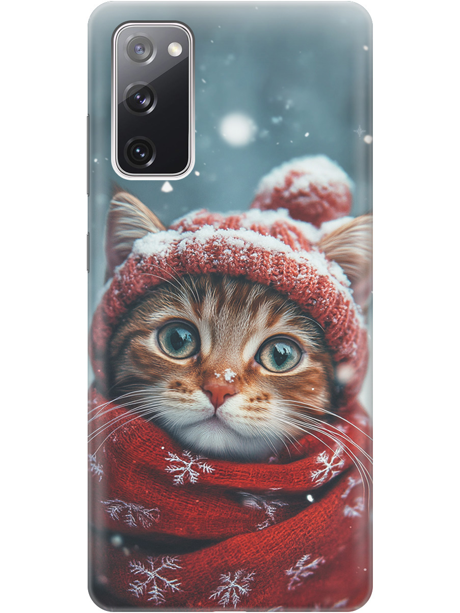 

Силиконовый чехол на Samsung Galaxy S20 FE с принтом "Котик и снегопад", Прозрачный;белый;желтый;красный;синий, 723485412