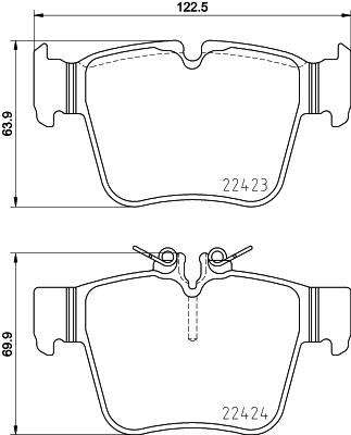 

Тормозные колодки brembo задние для Mercedes-Benz C-Class W205/S205 14- P50133