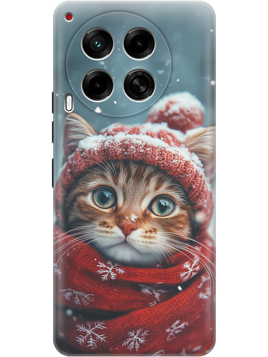 

Силиконовый чехол на Tecno Camon 30 4g / 30 5g с принтом "Котик и снегопад", Прозрачный;белый;желтый;красный;синий, 782632412