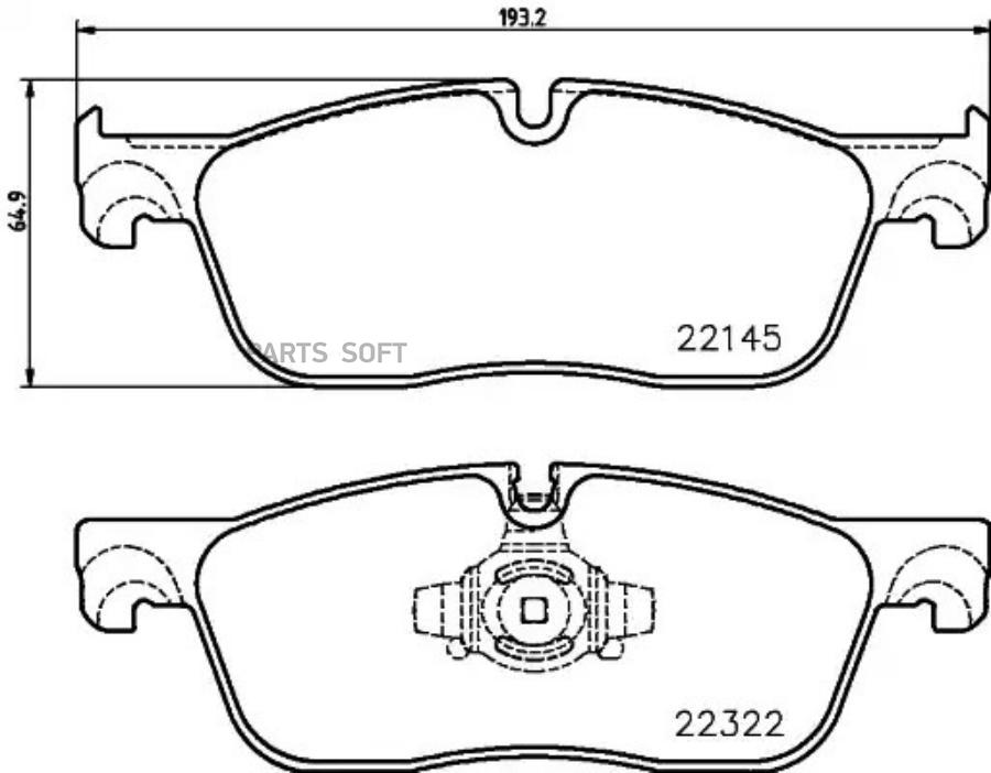 

Колодки торм.пер. JAGUAR F-Pace 15->/XE 15->/XF 15-> BREMBO
