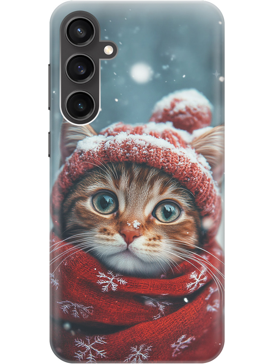 

Силиконовый чехол на Samsung Galaxy S23 FE с принтом "Котик и снегопад", Прозрачный;белый;желтый;красный;синий, 776581512