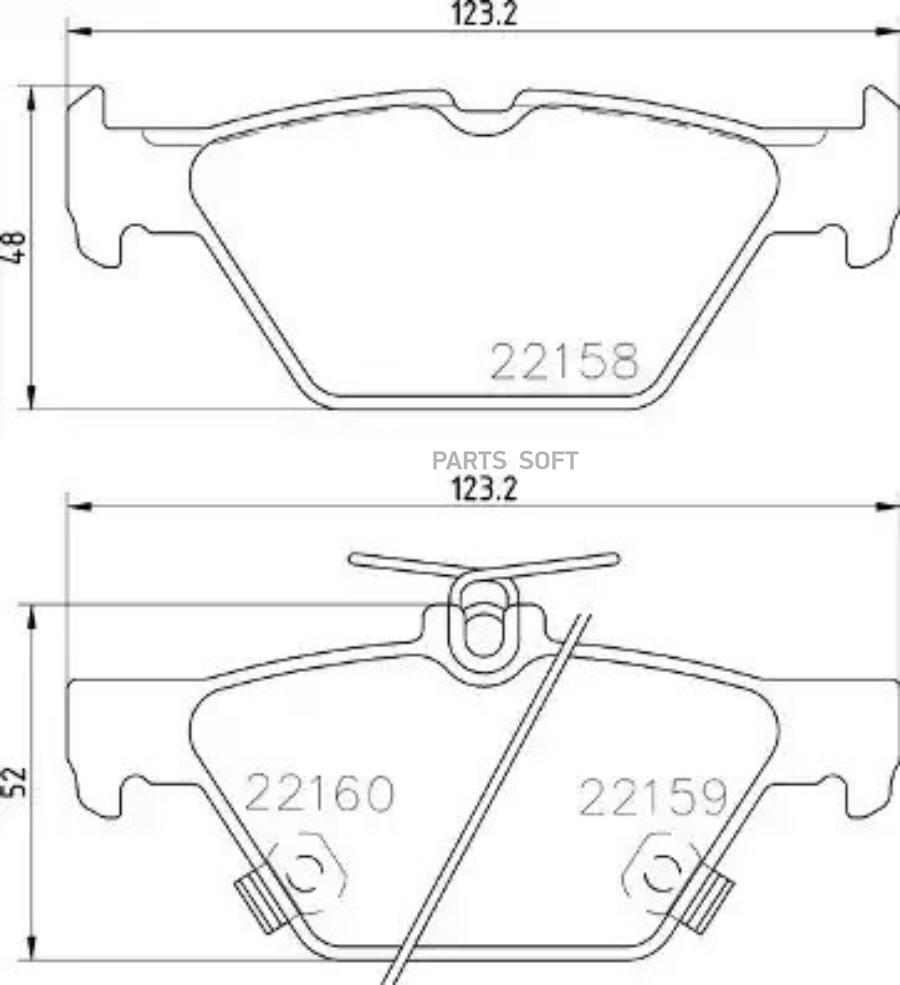 

Колодки торм.задн. SUBARU Legacy 15-> BREMBO