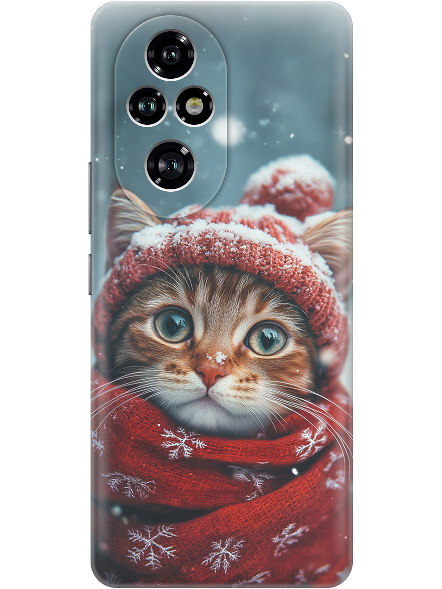 

Силиконовый чехол на Honor 200 pro с принтом "Котик и снегопад", Прозрачный;белый;желтый;красный;синий, 783979612