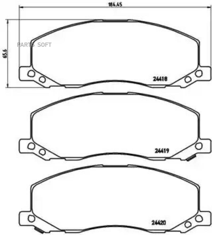 

Колодки торм.пер. OPEL INSIGNIA BREMBO