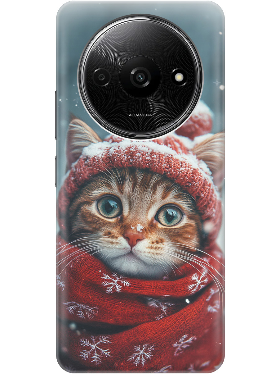 

Силиконовый чехол на Xiaomi Redmi A3 / Poco C61 с принтом "Котик и снегопад", Прозрачный;белый;желтый;красный;синий, 780484012