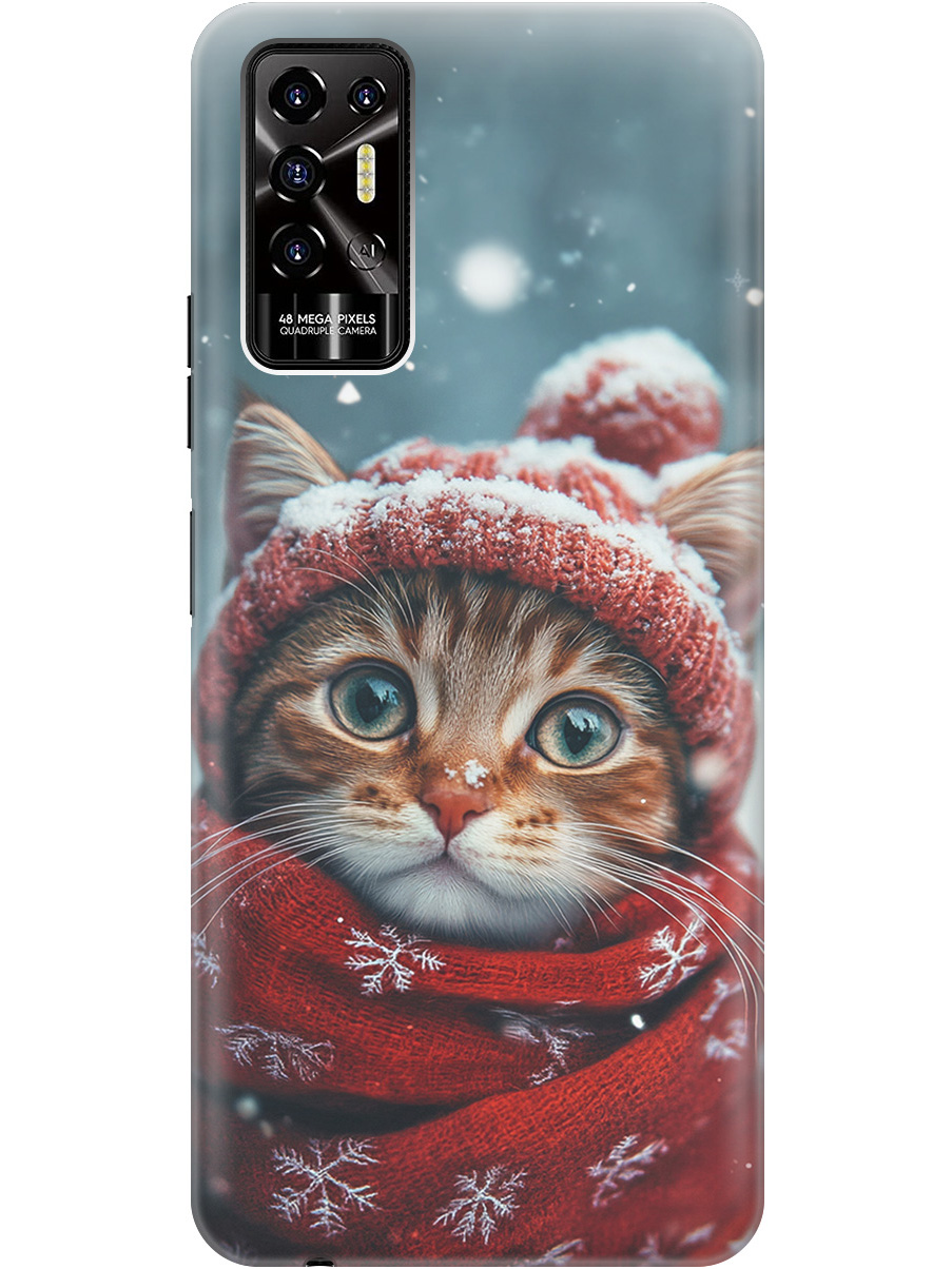 

Силиконовый чехол на Tecno Pova 2 с принтом "Котик и снегопад", Прозрачный;белый;желтый;красный;синий, 741736012