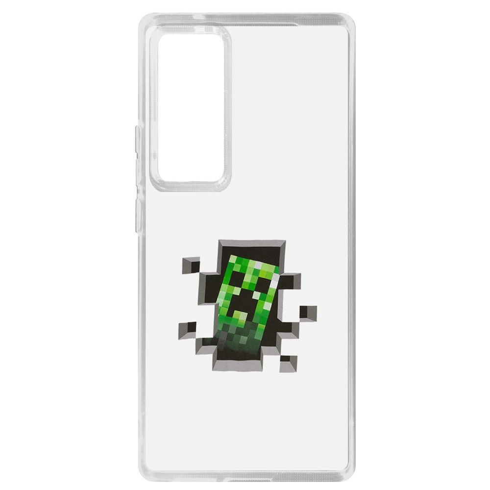 

Чехол-накладка Minecraft-Крипер для Vivo X60 Pro, Прозрачный