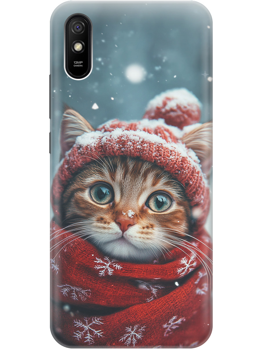 

Силиконовый чехол на Xiaomi Redmi 9A с принтом "Котик и снегопад", Прозрачный;белый;желтый;красный;синий, 723276912