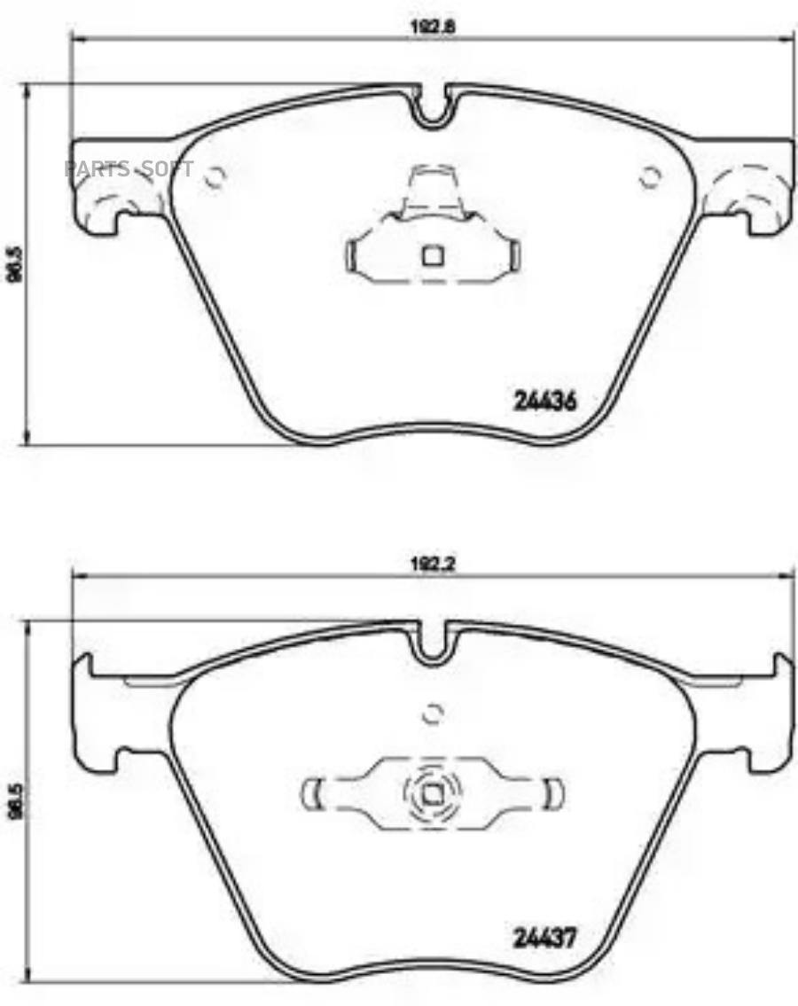 

Колодки торм.пер. BMW 5/7/X5 3.0-6.0 08-> BREMBO
