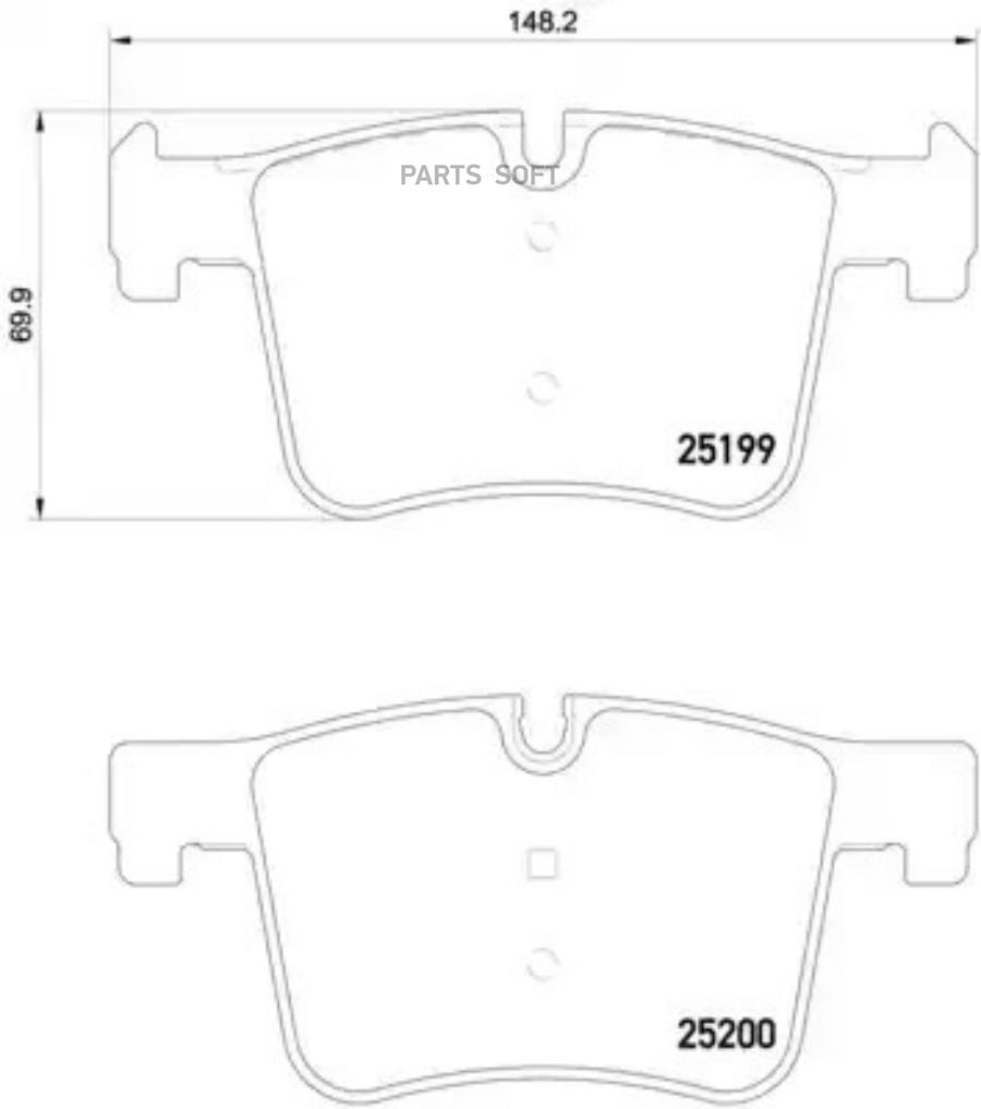 

Колодки торм.пер. BMW 1/2/3/4/X3 1.6-2.0 10-> BREMBO